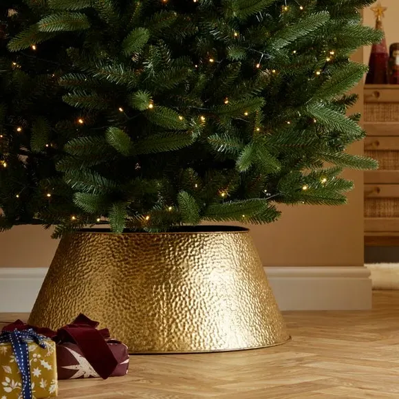 Round Christmas Tree Skirt - Gold, Iron image