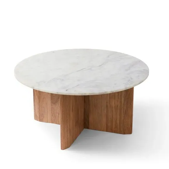 Round Coffee Table - Natural, Mango Wood