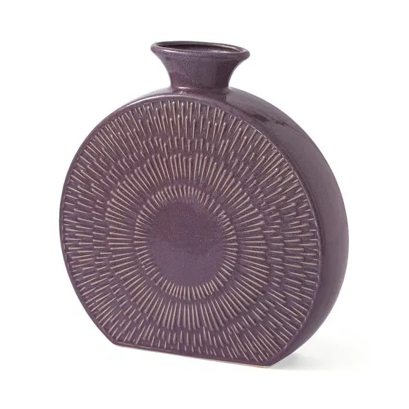 Round Decorative Vase - Thistle, Stoneware