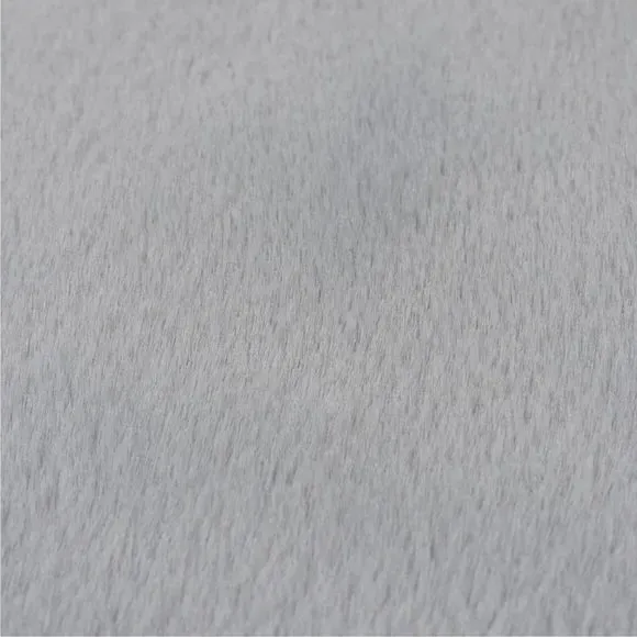 Round Faux Fur Rug - Grey, Polyester