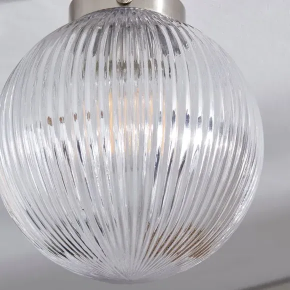 Round Flush Ceiling Light Dimmable - Chrome
