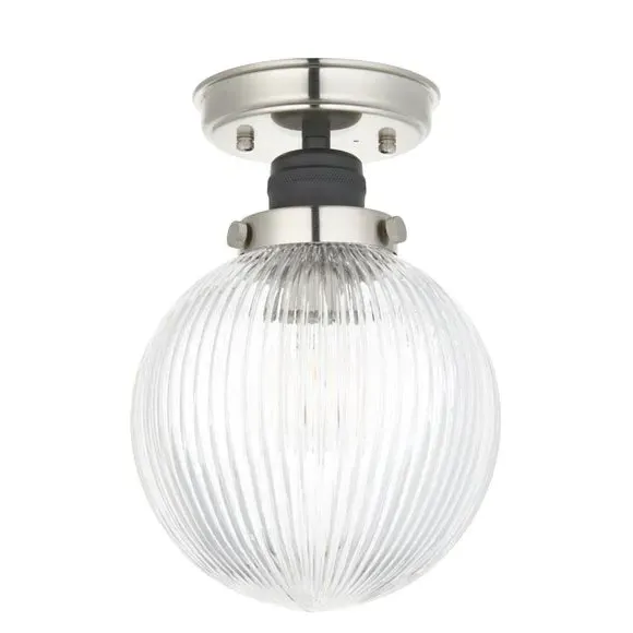 Round Flush Ceiling Light Dimmable - Chrome