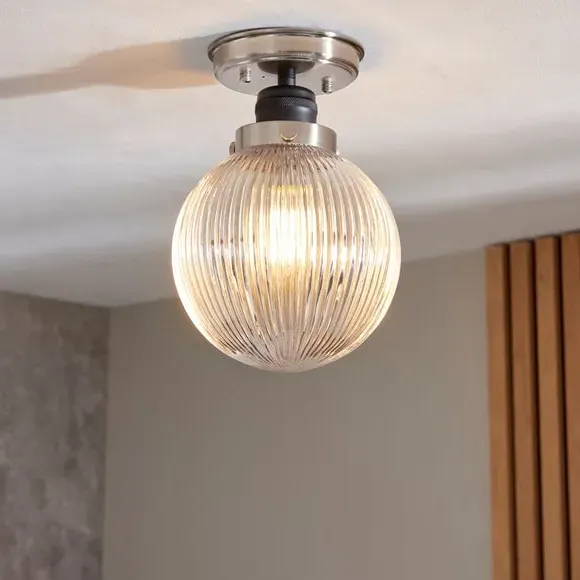 Round Flush Ceiling Light Dimmable - Chrome image