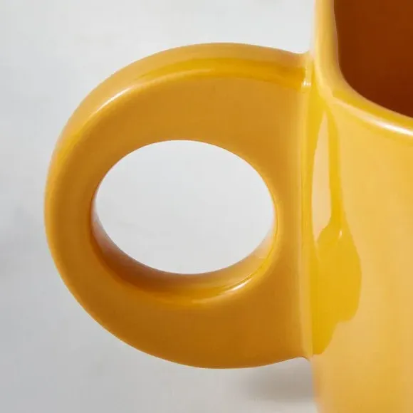 Round Handle Mug - Ochre, Stoneware