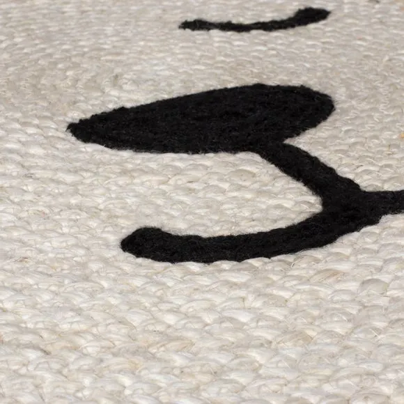 Round Lion Rug - Natural, Jute