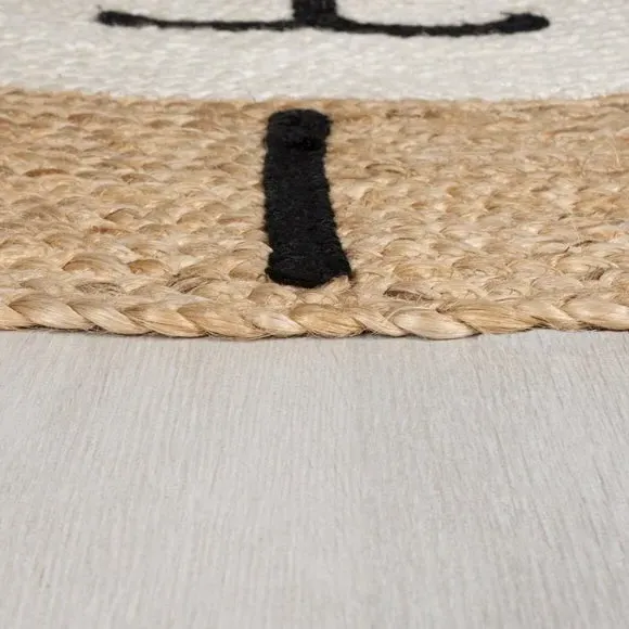 Round Lion Rug - Natural, Jute