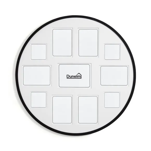 Round Multi Photo Frame - Black