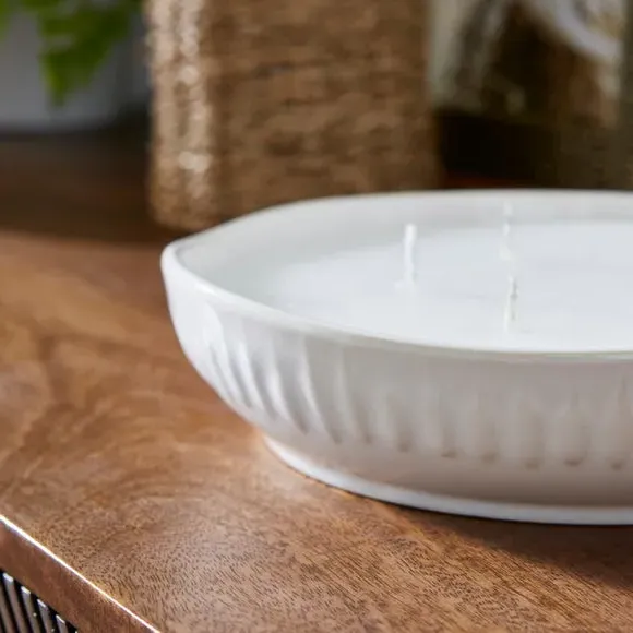 Round Multi Wick Candle - White