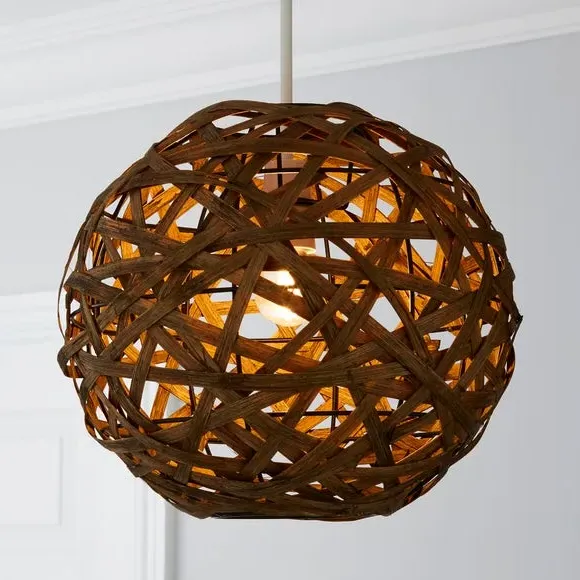 Round Pendant Shade Easy Fit - Bamboo image