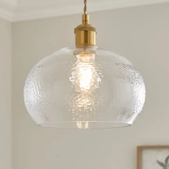 Round Pendant Shade Easy Fit - Clear, Metal image