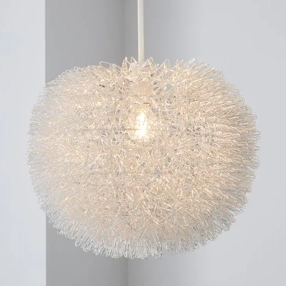 Round Pendant Shade Easy Fit - Silver, Mesh image
