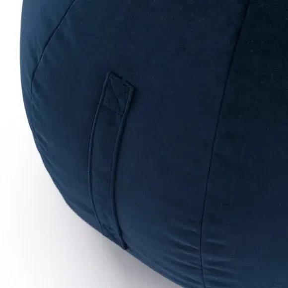 Round Pouffe Ball Shape - Navy, Velvet