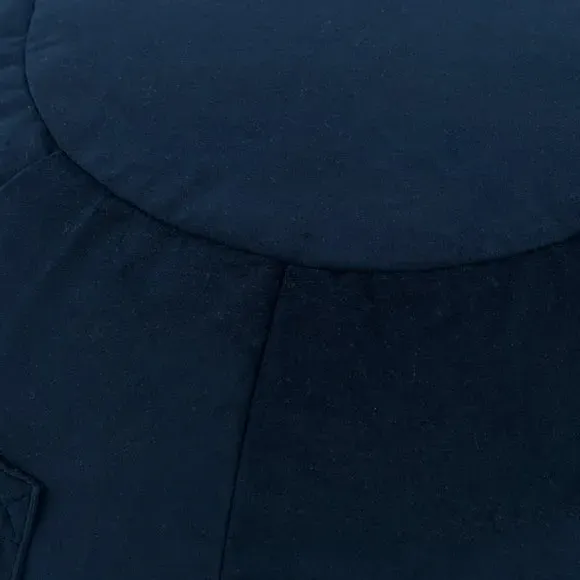 Round Pouffe Ball Shape - Navy, Velvet