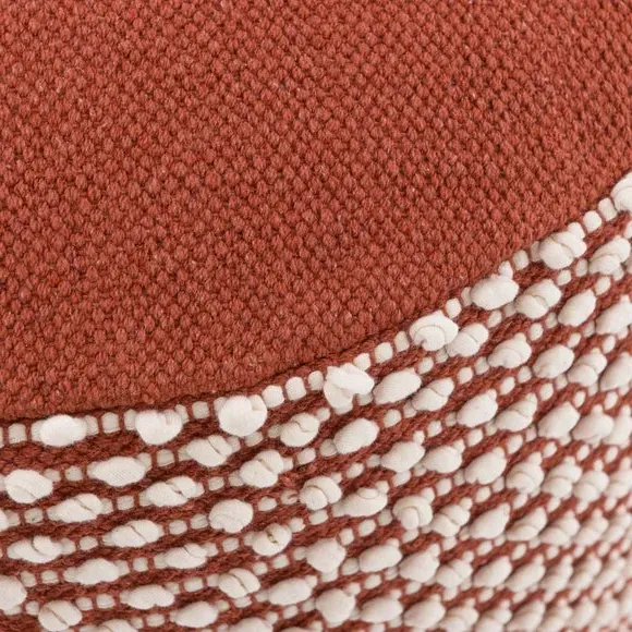 Round Pouffe with Bobble Texture - Butterscotch