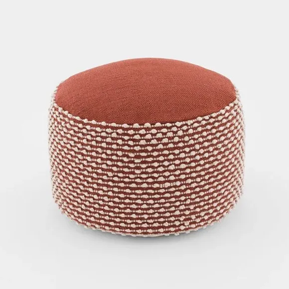 Round Pouffe with Bobble Texture - Butterscotch