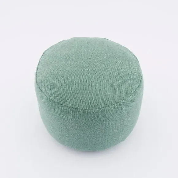 Round Pouffe with Polybeads - Mineral, Cotton