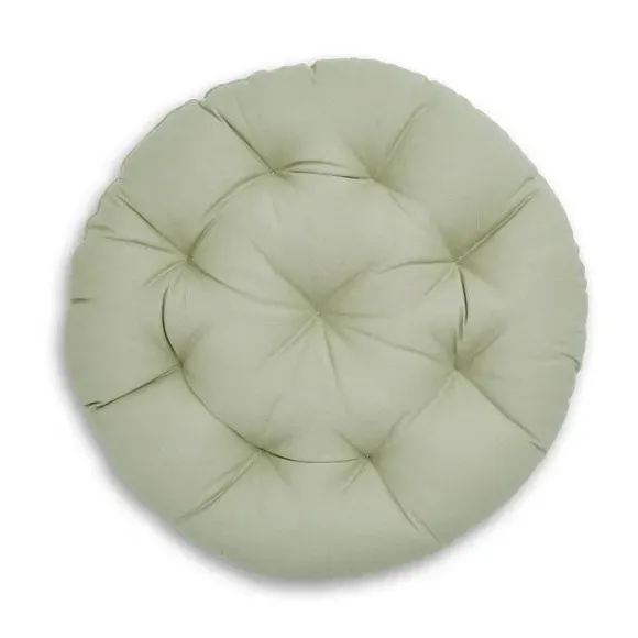 Round Seat Pad Quilted - Sage, Cotton