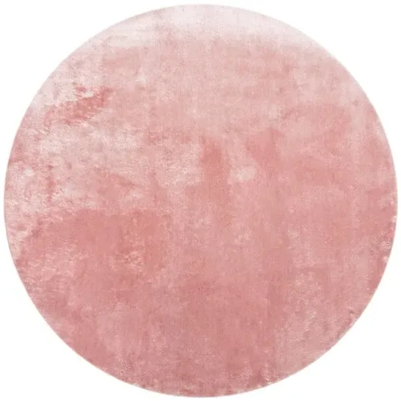 Round Shag Rug with Sheen - Blush