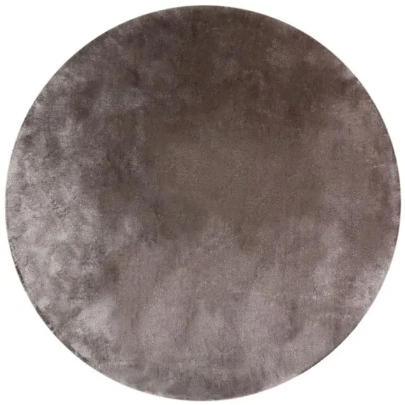 Round Shag Rug with Sheen - Grey