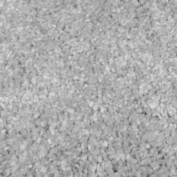 Round Shaggy Rug - Grey, Polypropylene
