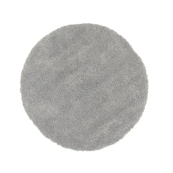Round Shaggy Rug - Grey, Synthetic image