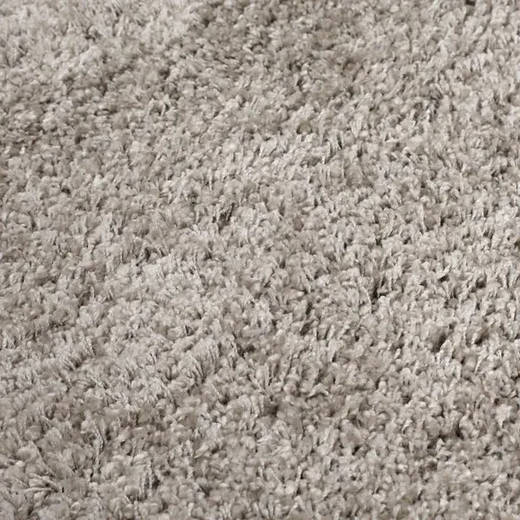 Round Shaggy Rug - Natural, Synthetic