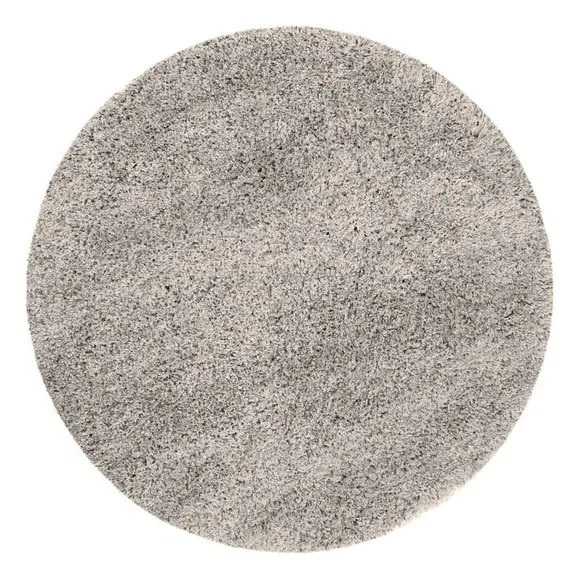 Round Shaggy Rug - Natural, Synthetic