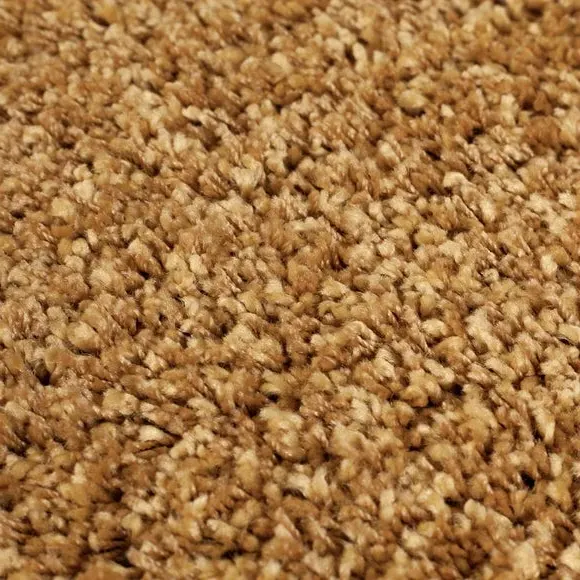 Round Shaggy Rug - Ochre, Synthetic