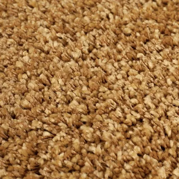 Round Shaggy Rug - Ochre, Synthetic