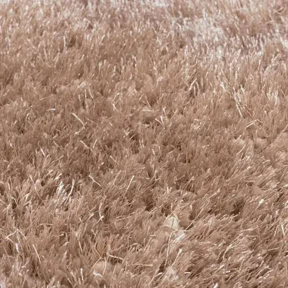 Round Shaggy Rug - Shell Pink, Polyester