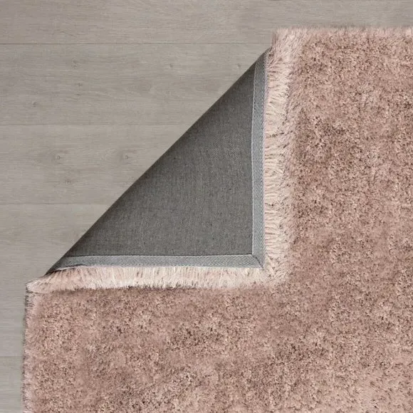 Round Shaggy Rug - Shell Pink, Polyester