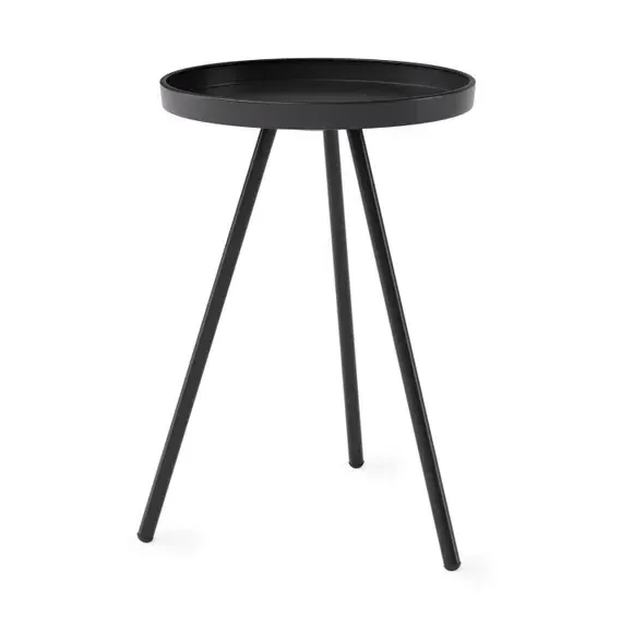 Round Side Table - Black, Iron