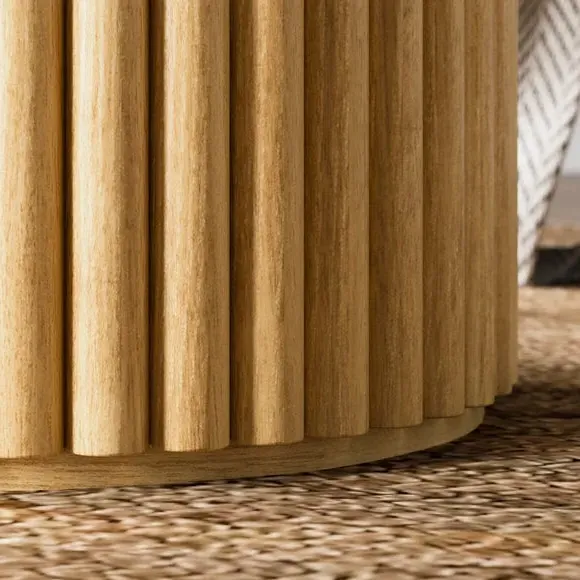 Round Side Table - Oak, Wood
