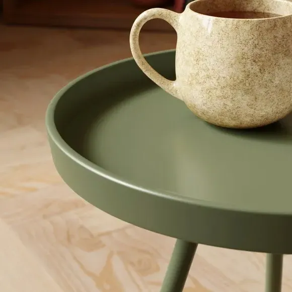 Round Side Table - Olive, Iron