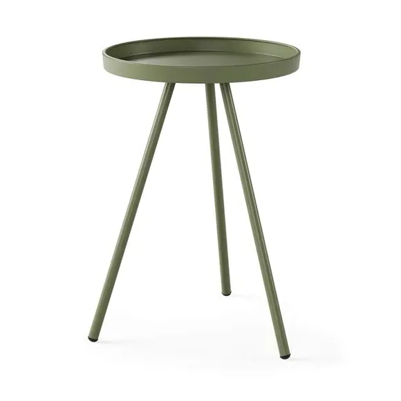 Round Side Table - Olive, Iron