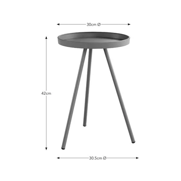 Round Side Table - Olive, Iron