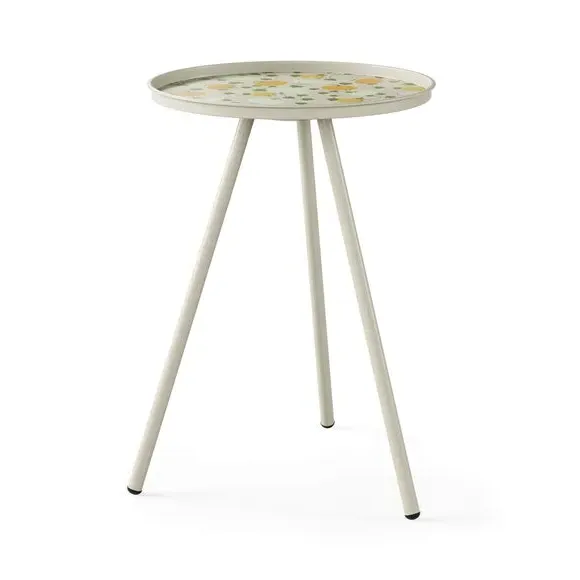 Round Side Table Pumpkin Print - Natural, Iron