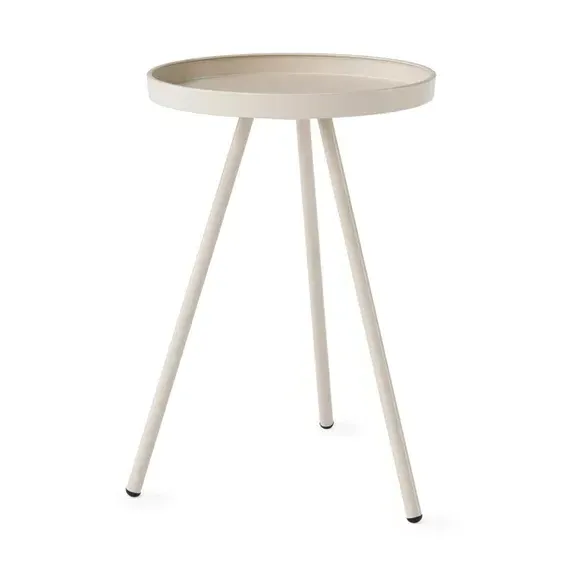 Round Side Table - Stone, Iron