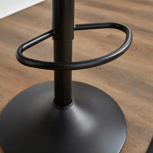 Round Swivel Bar Stool - Brown, Faux Leather
