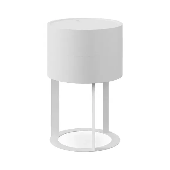 Round Swivel Bedside Table - White