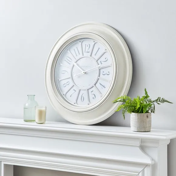 Round Wall Clock Classic Design - Cream image