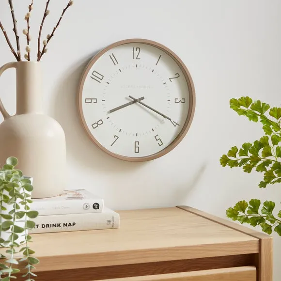 Round Wall Clock - Natural