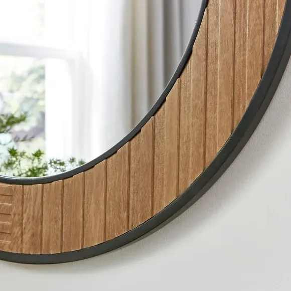 Round Wall Mirror - Black Trim