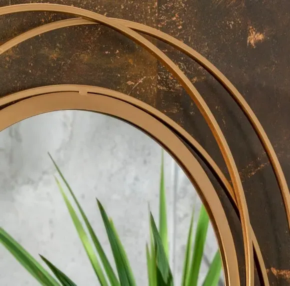 Round Wall Mirror - Gold