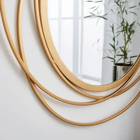 Round Wall Mirror - Gold