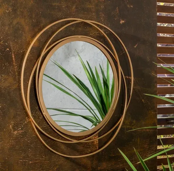 Round Wall Mirror - Gold image