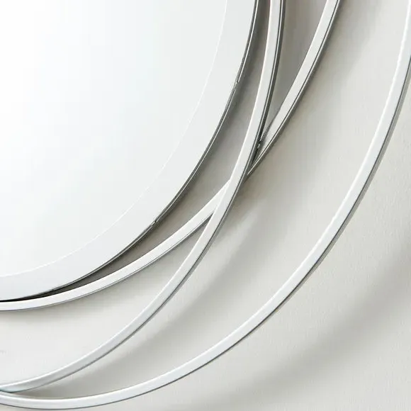 Round Wall Mirror Indoor Outdoor - Silver