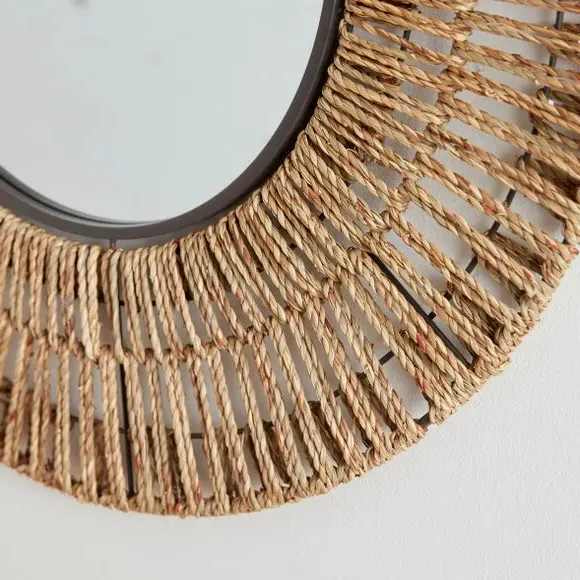 Round Wall Mirror - Natural, Seagrass