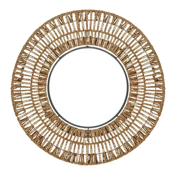 Round Wall Mirror - Natural, Seagrass