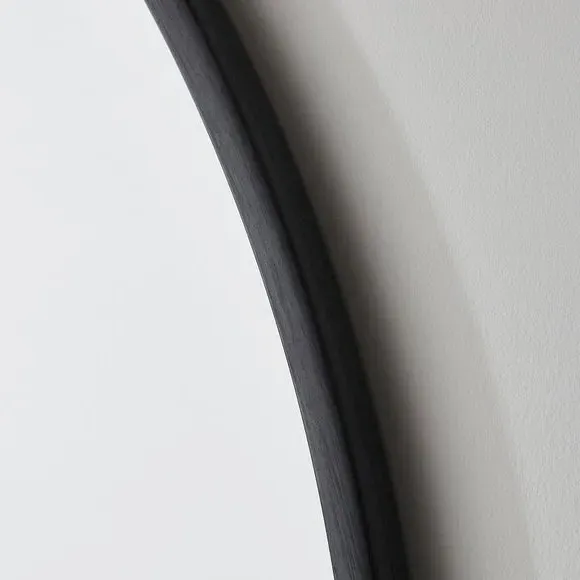 Round Wall Mirror - Pewter Grey, Metal Effect